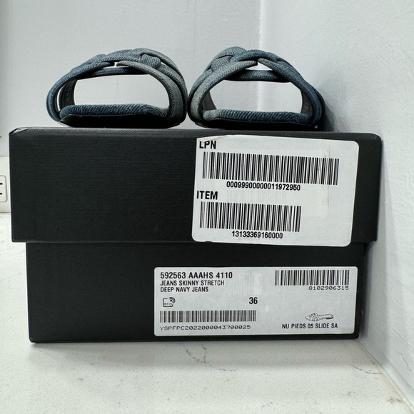 Yves Saint Laurent denim Tribute slides - Picture 6 of 6